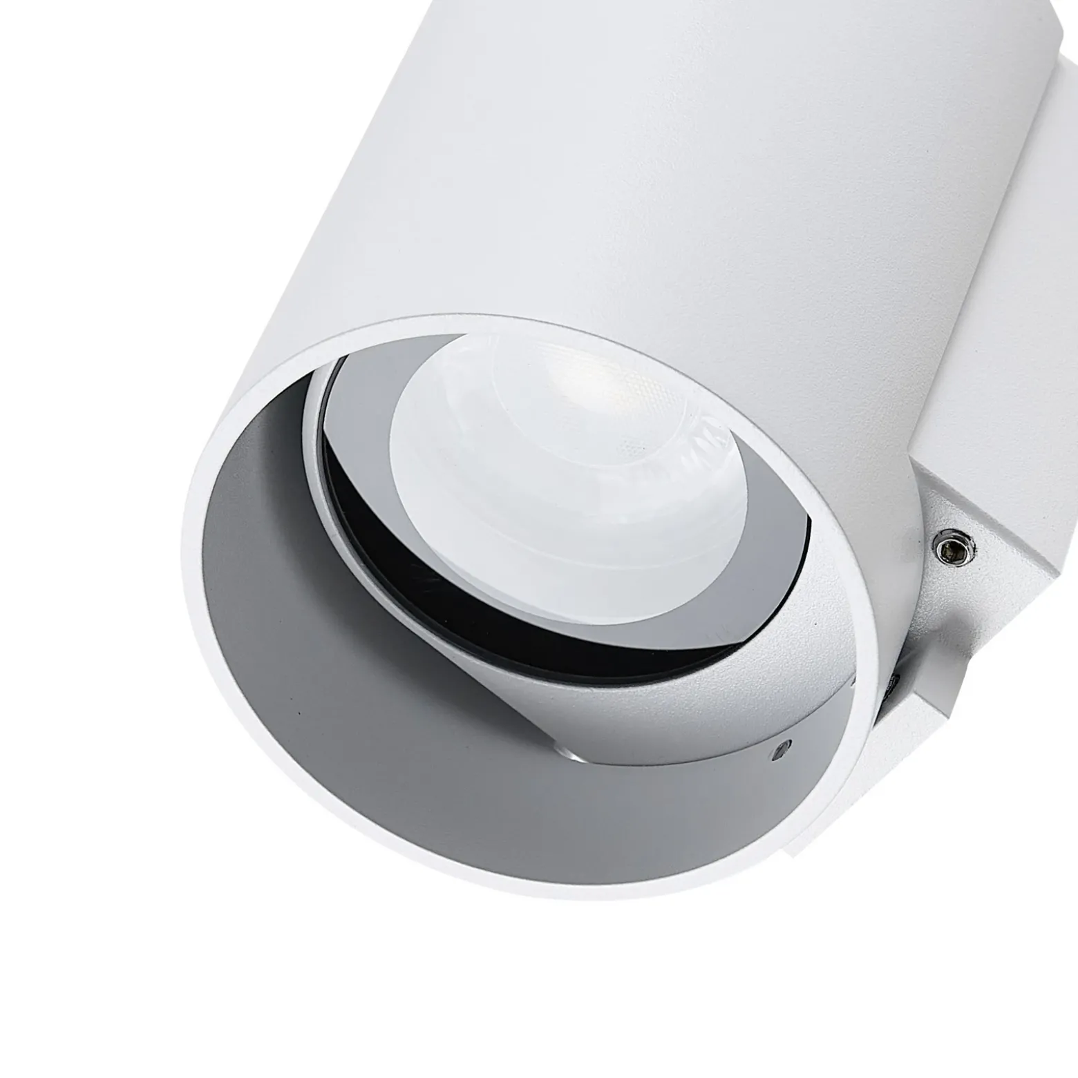 Aplique para exterior CAN, blanco, 1 luz, Ø 8 cm, IP65, metal, GU10