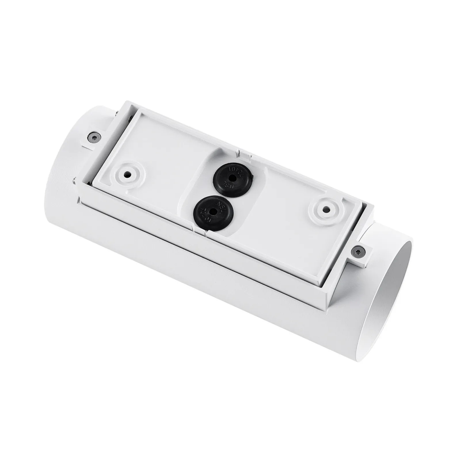Aplique para exterior CAN, blanco, 2 luces, Ø 8 cm, IP65, metal, GU10