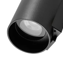 Aplique para exterior CAN, negro, 1 luz, Ø 8 cm IP65 metal GU10