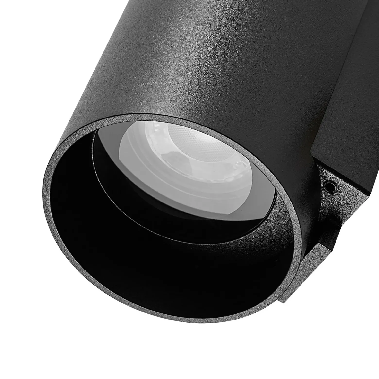 Aplique para exterior CAN, negro, 1 luz, Ø 8 cm IP65 metal GU10