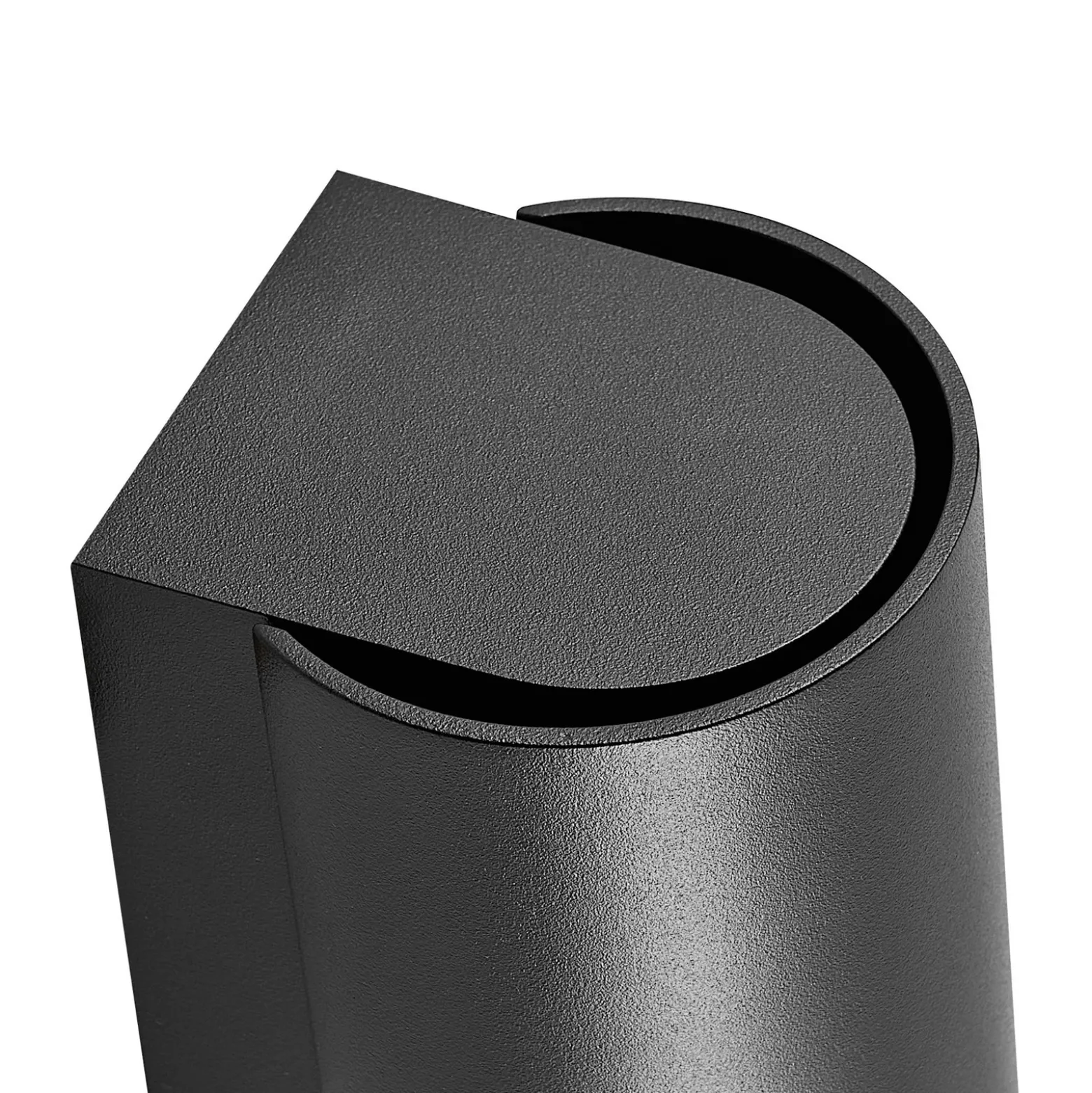 Aplique para exterior CAN, negro, 1 luz, Ø 8 cm IP65 metal GU10