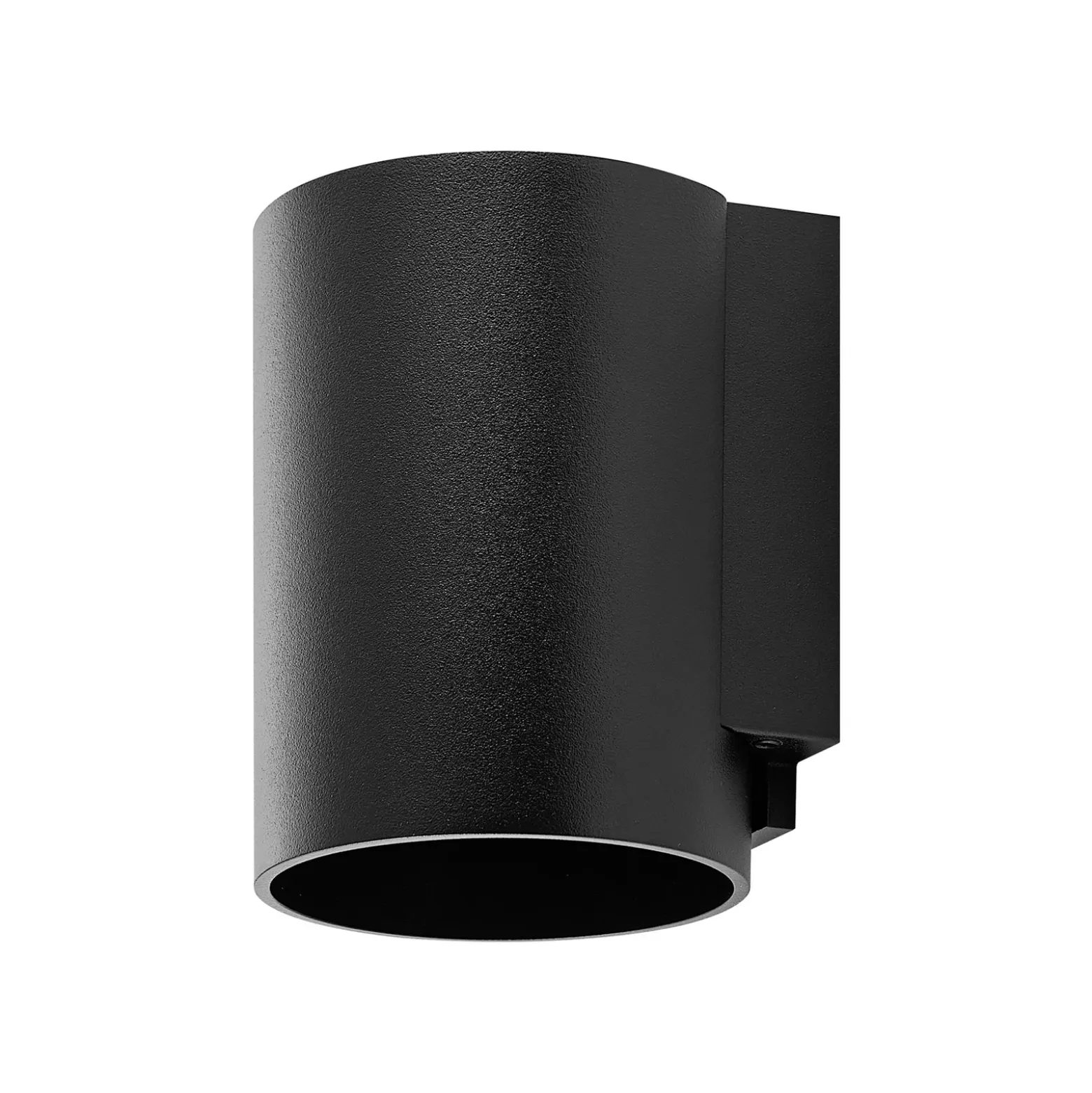 Aplique para exterior CAN, negro, 1 luz, Ø 8 cm IP65 metal GU10