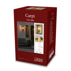 Aplique para exterior Carpi, latón, ancho 18cm