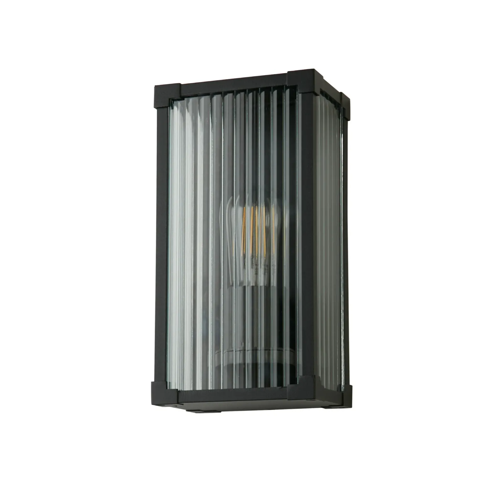 Aplique para exterior Cincinnati, negro, 16 cm de ancho, metal
