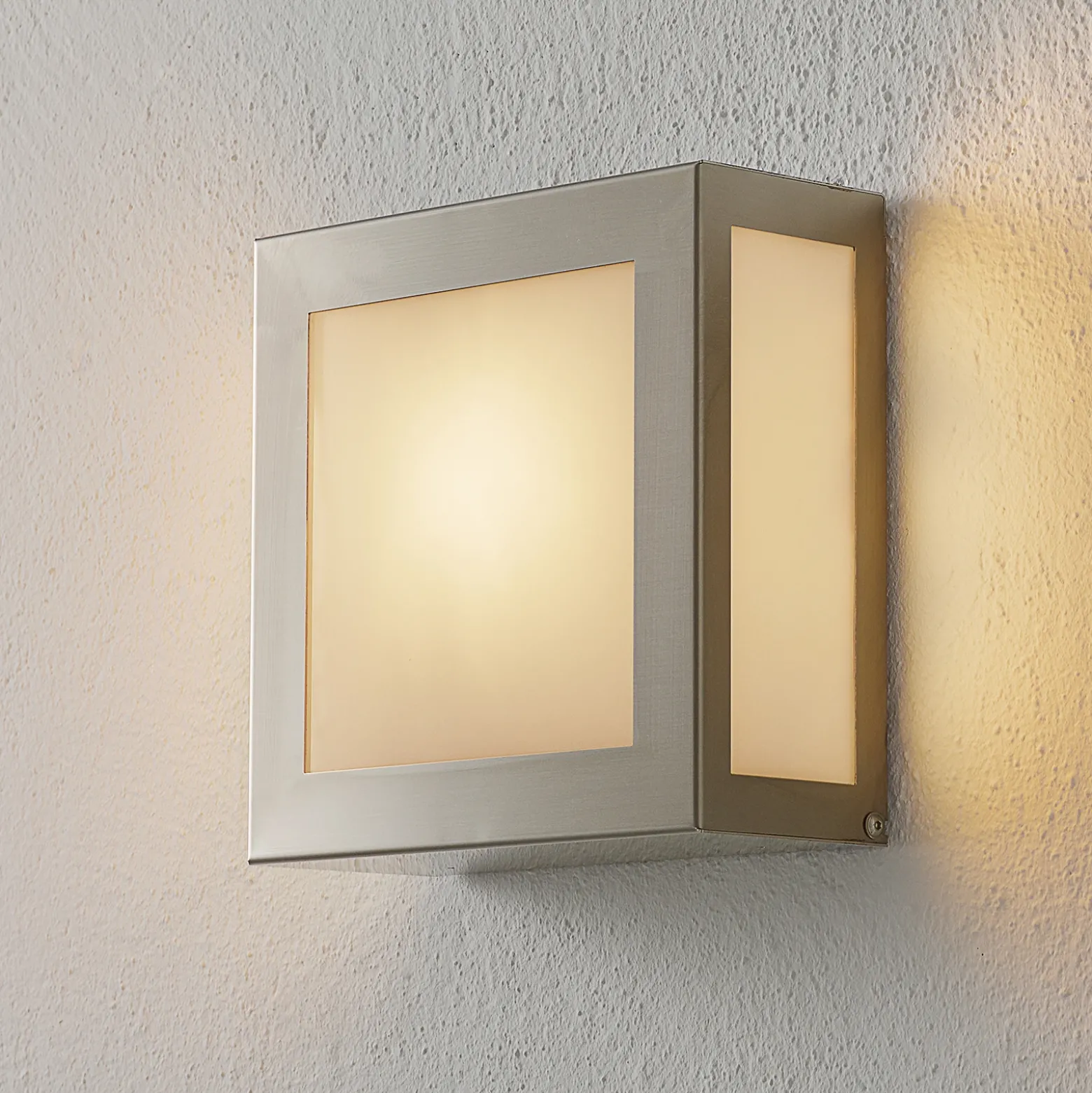 Aplique para exterior con sensor Aqua Legendo Mini, acero inoxidable