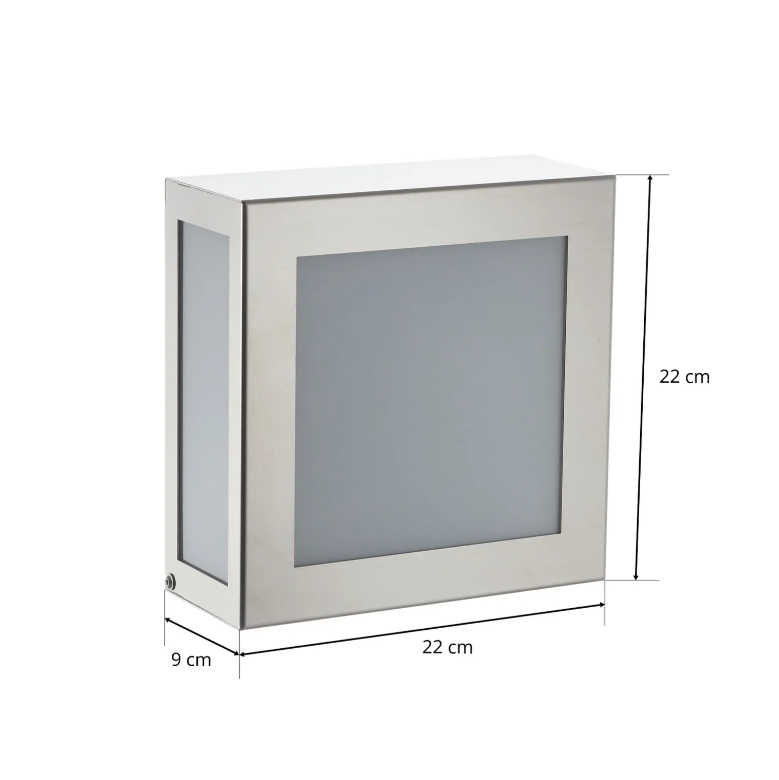 Aplique para exterior con sensor Aqua Legendo Mini, acero inoxidable