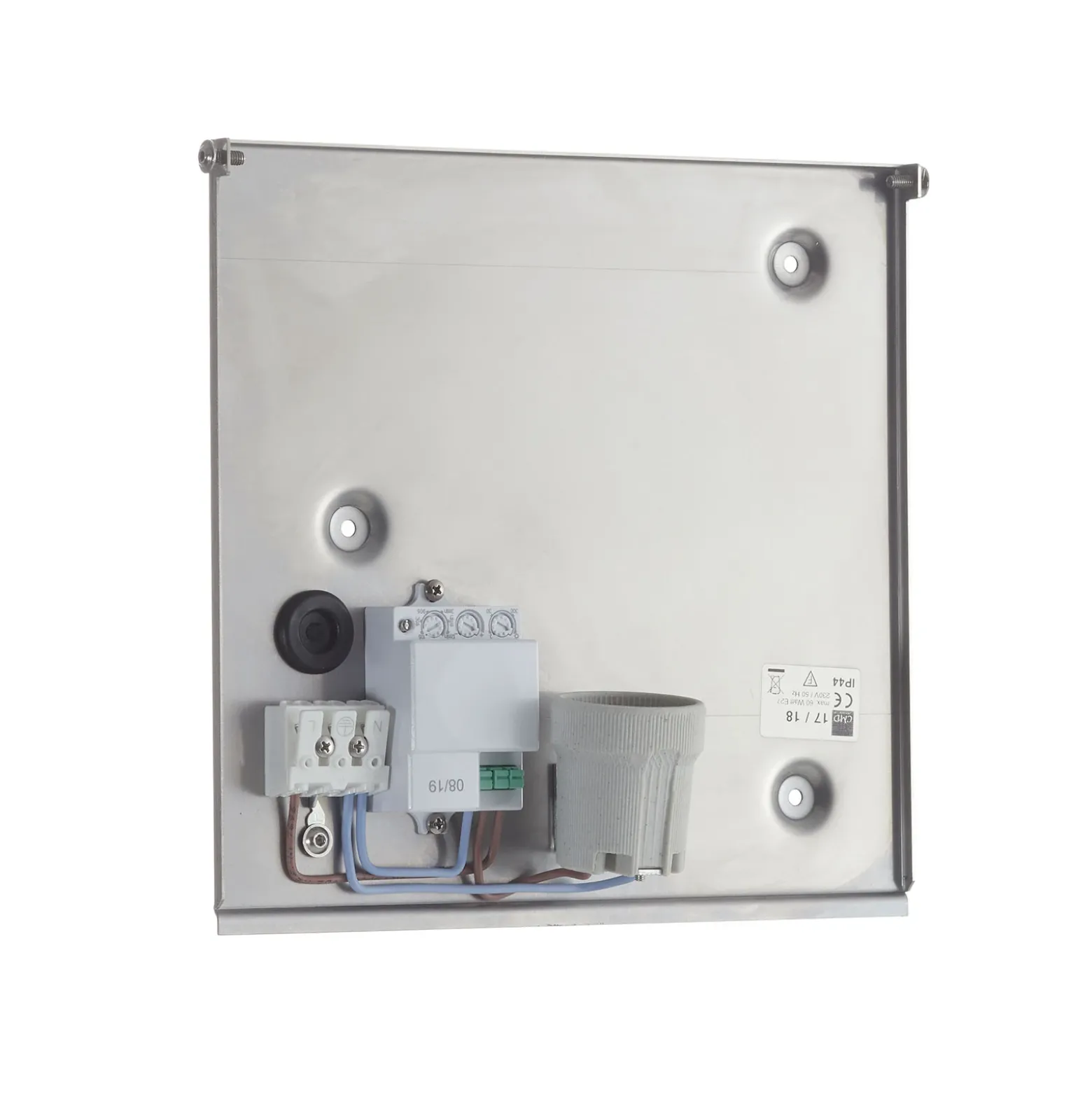 Aplique para exterior con sensor Aqua Legendo Mini, acero inoxidable