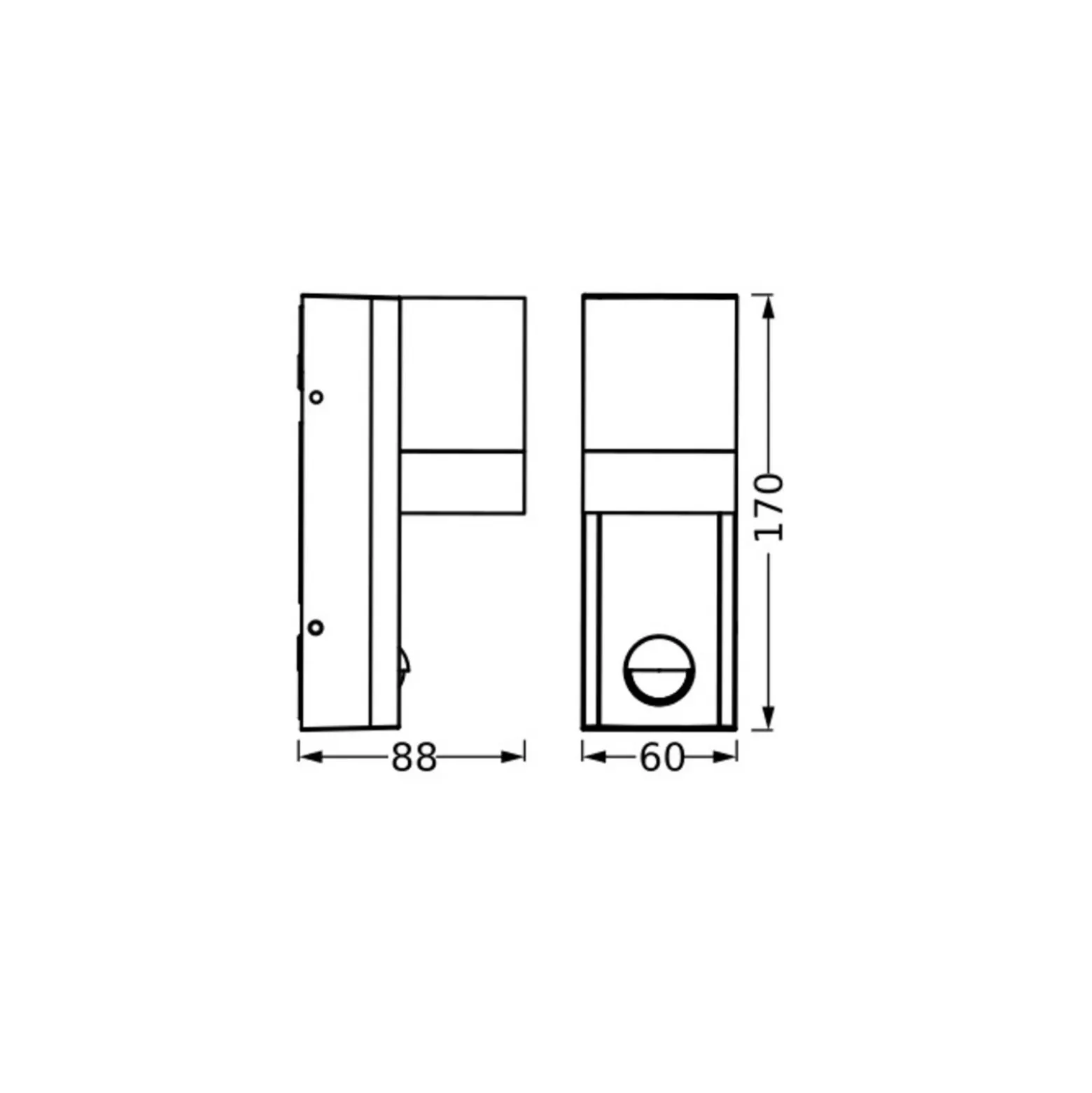 Aplique para exterior con sensor OSRAM ENDURA CLASSIC ISIDOR gris oscuro