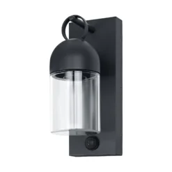 Aplique para exterior con sensor OSRAM ENDURA CLASSIC COWBELL, gris, IP65