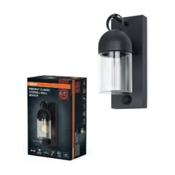 Aplique para exterior con sensor OSRAM ENDURA CLASSIC COWBELL, gris, IP65