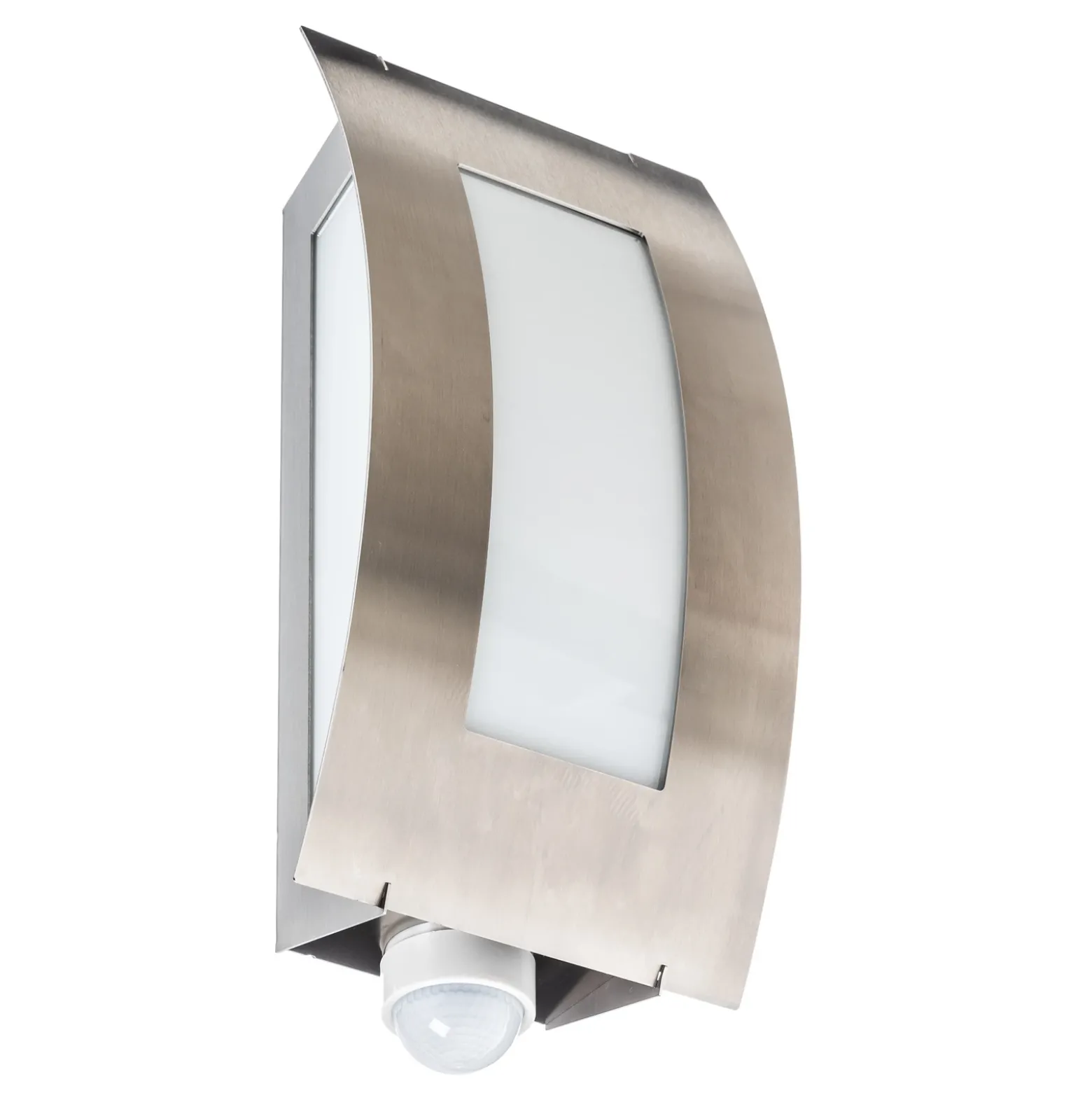 Aplique para exterior cuadrado de acero inoxidable con sensor