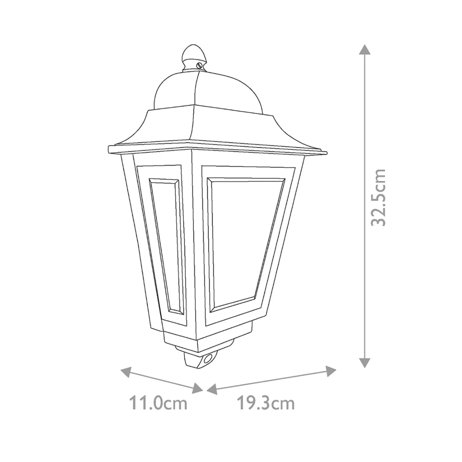 Aplique para exterior Deco Lane, rojo, farol, aluminio, IP44