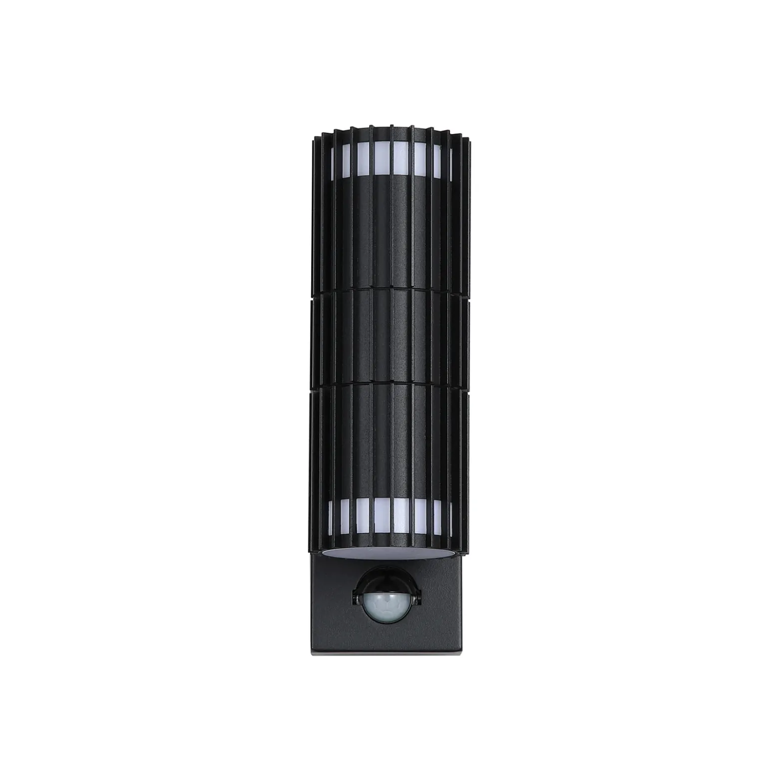 Aplique para exterior Detroit, negro, altura 22 cm, con sensor, de 2 luces.