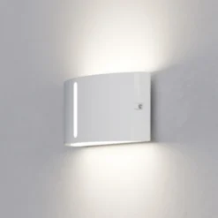 Aplique para exterior EGLO POGGIARELLO, blanco, con ranura, 22 cm, IP54