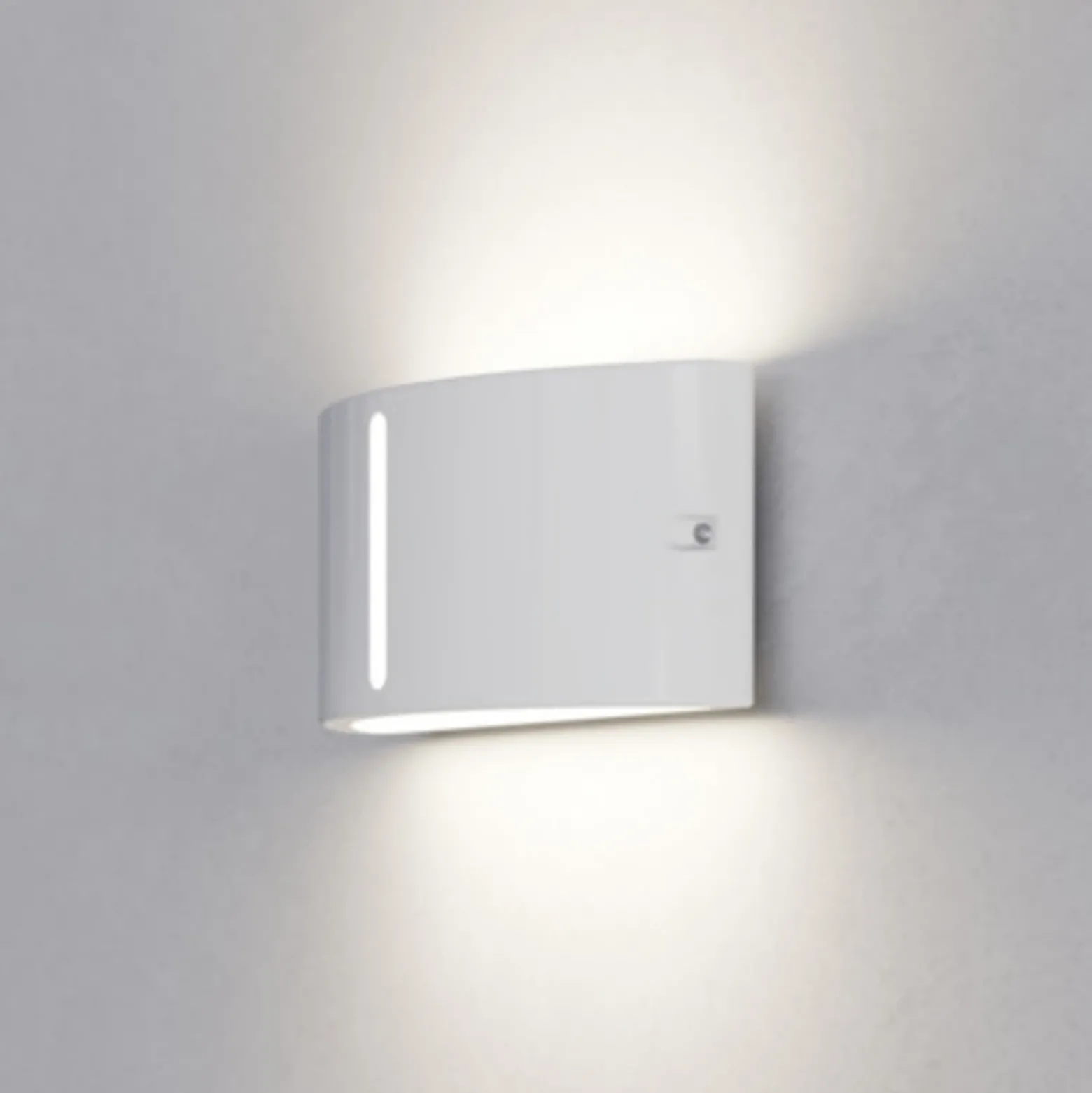 Aplique para exterior EGLO POGGIARELLO, blanco, con ranura, 22 cm, IP54