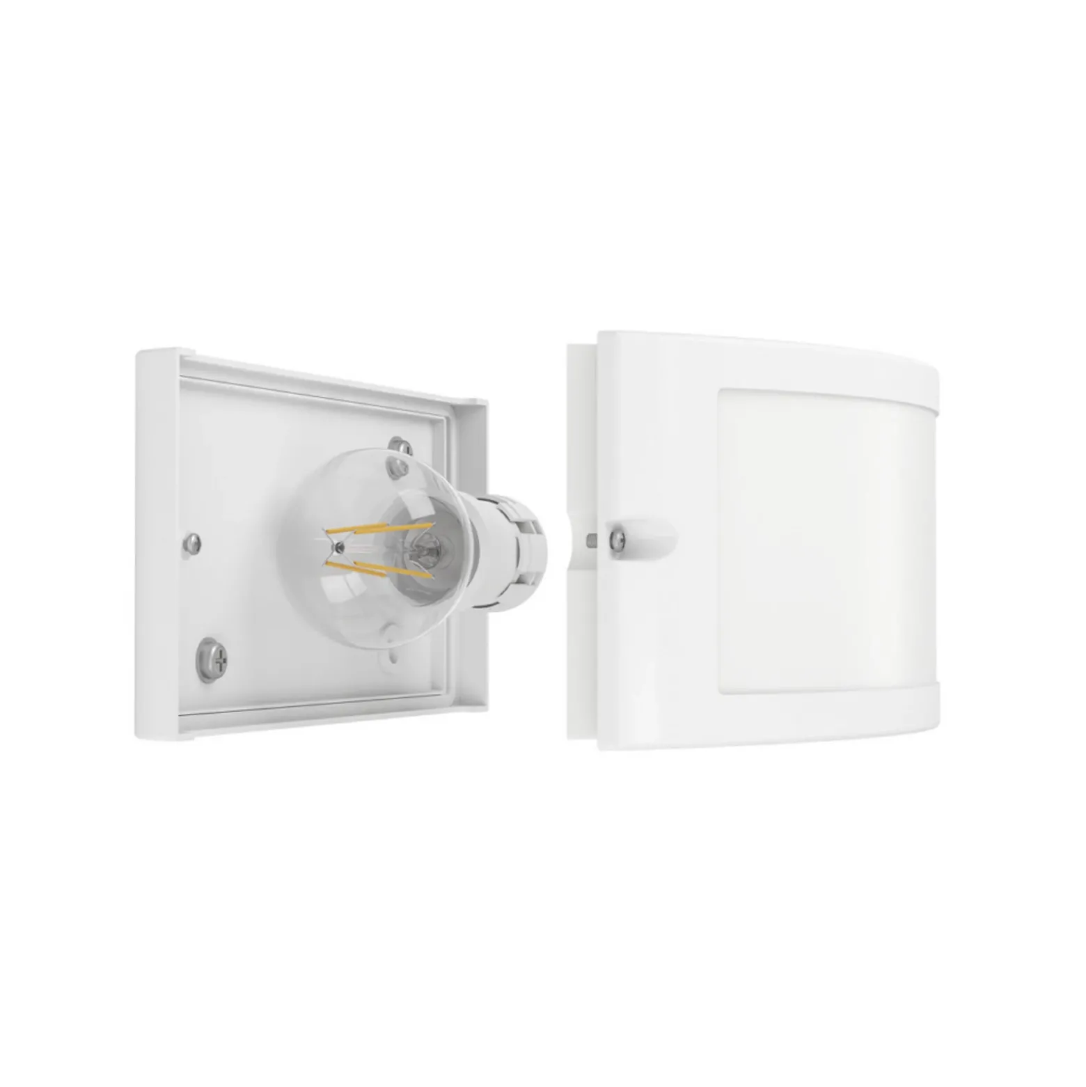 Aplique para exterior EGLO POGGIARELLO, blanco, plano, 22 cm, IP54