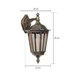 Aplique para exterior Fabio forma farola, colgante