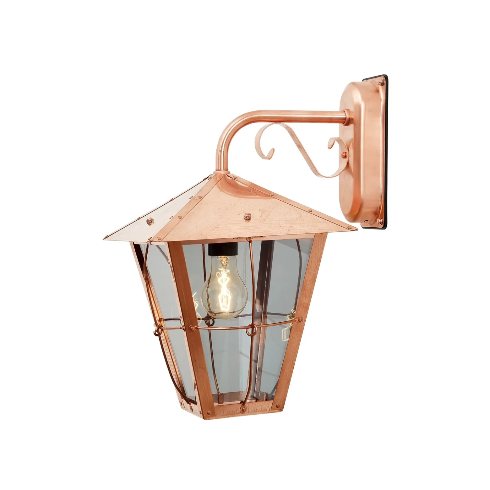 Aplique para exterior Fenix en cobre, colgante