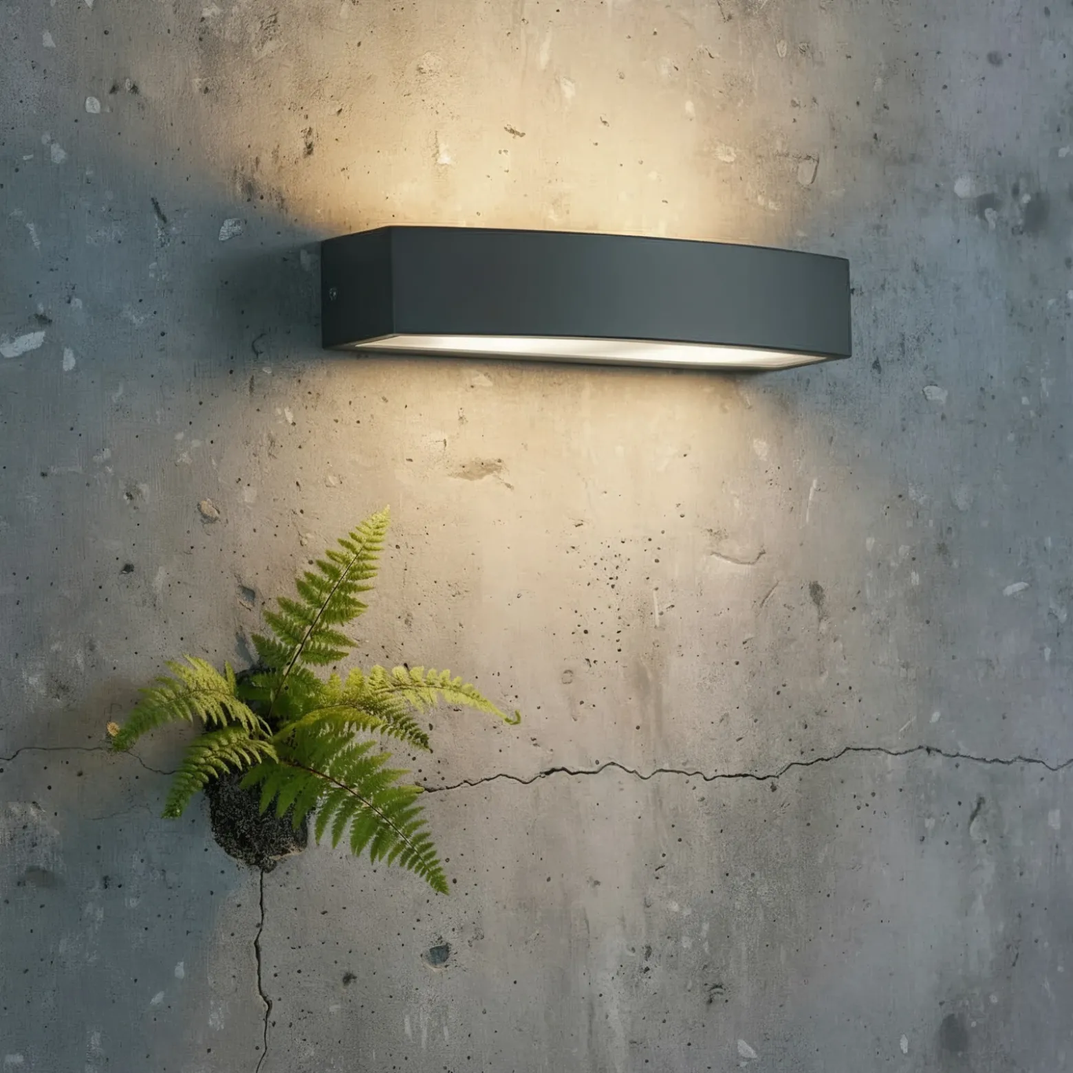 Aplique para exterior Ideal Lux Andromeda, negro, ancho 45 cm