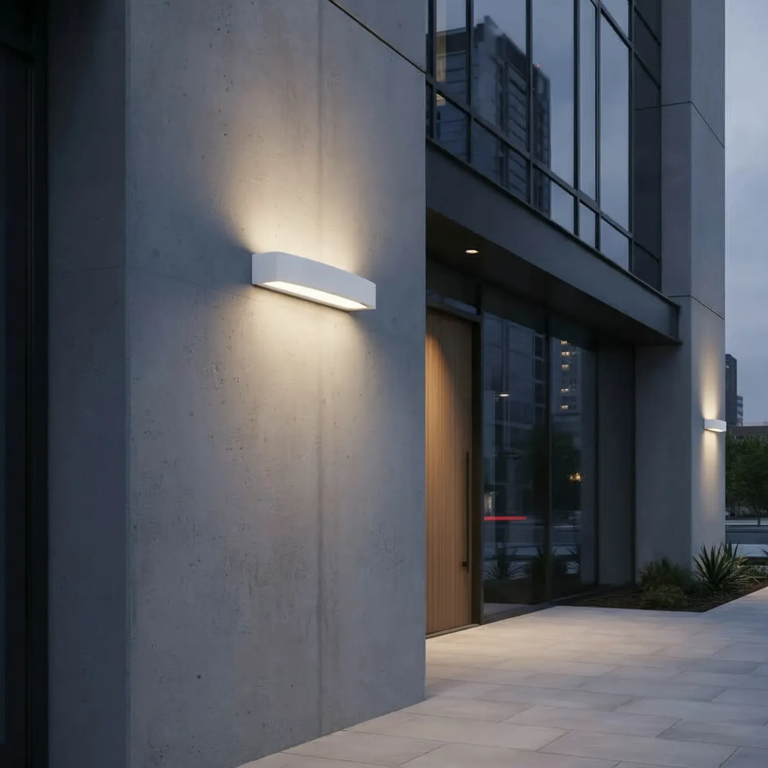 Aplique para exterior Ideal Lux Andromeda, blanco, ancho 45 cm, E27