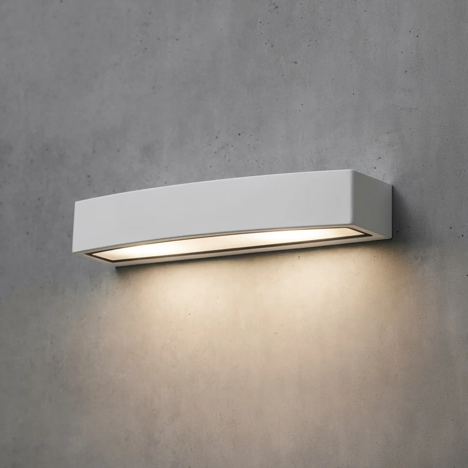 Aplique para exterior Ideal Lux Andromeda, blanco, ancho 45 cm, E27