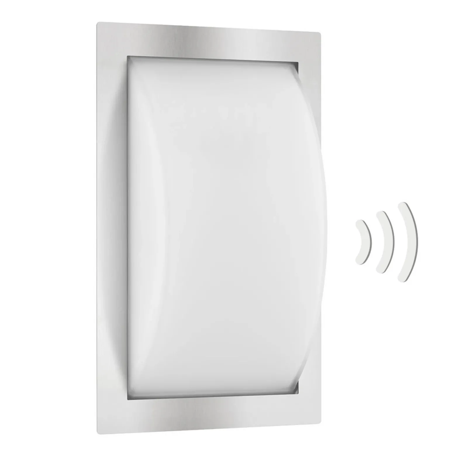 Aplique para exterior Ivett E27 acero inoxidable con detector de movimiento