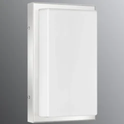 Aplique para exterior Julea, acero inoxidable, cristal, E27