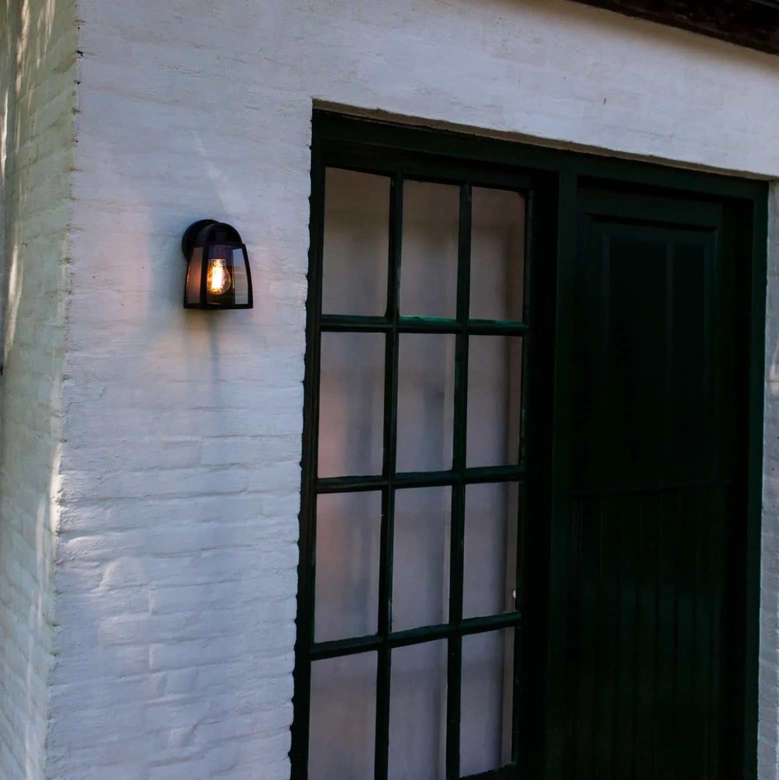 Aplique para exterior KELSEY, negro, altura 20 cm, metal, IP44, casquillo E27