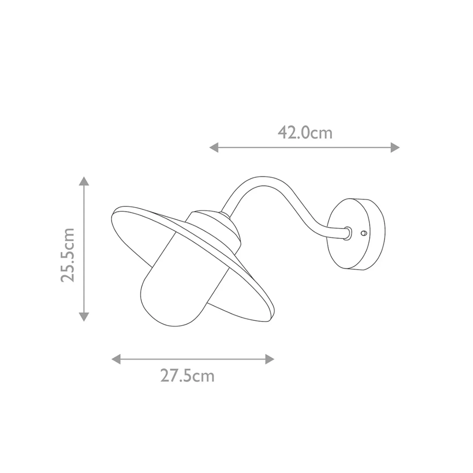 Aplique para exterior Klampenborg, plateada, farol, acero inoxidable, IP44
