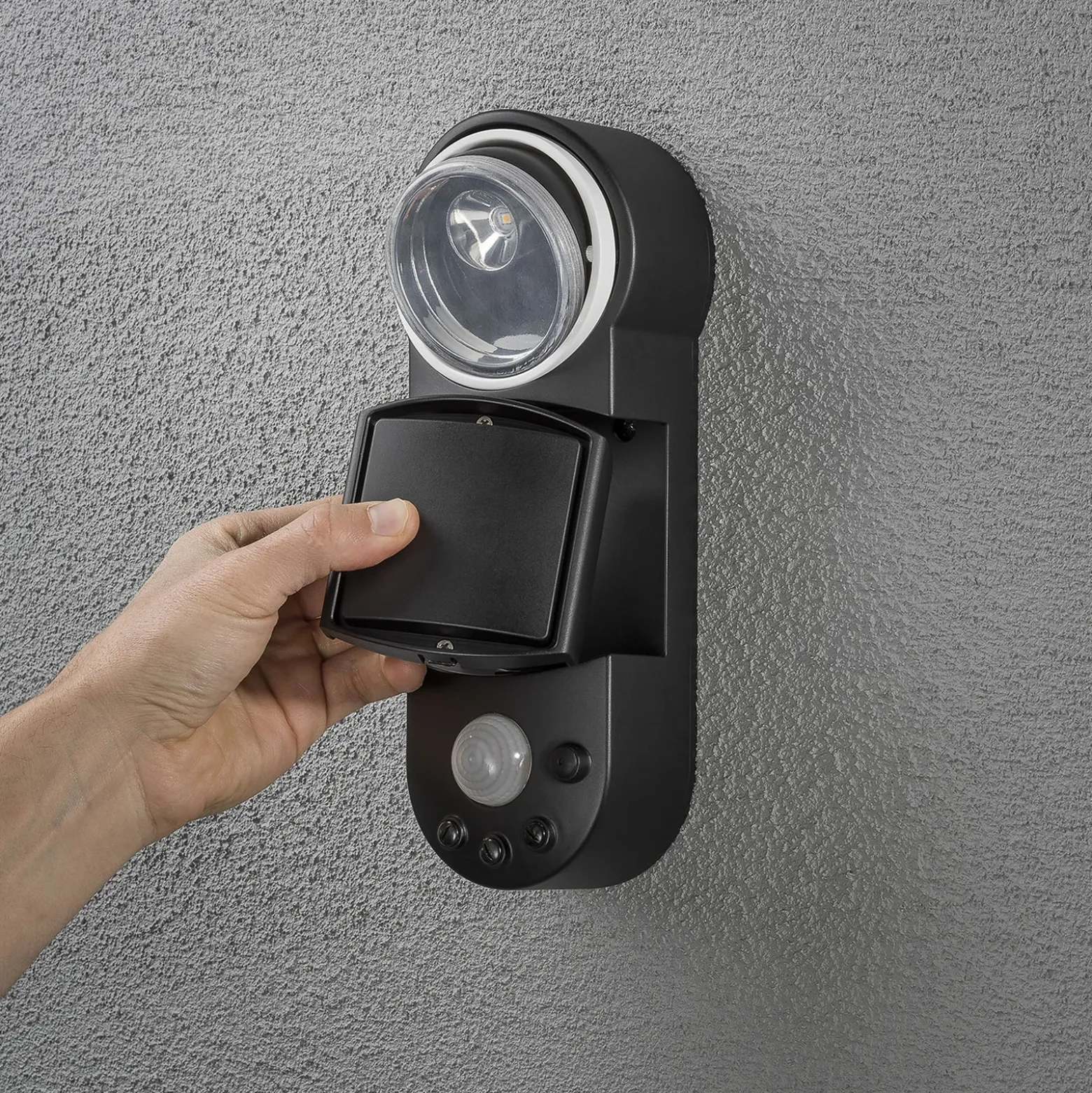 Aplique para exterior LED Prato con sensor, 10 cm