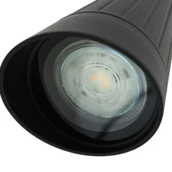 Aplique para exterior Lindby Sorvete, negro, metal, altura 33 cm
