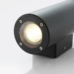 Aplique para exterior Lindby Nati, 22 cm, antracita, IP54, redondo