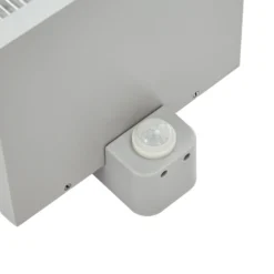 Aplique para exterior Lindby Peldar, gris/estriada, 26 cm, con sensor