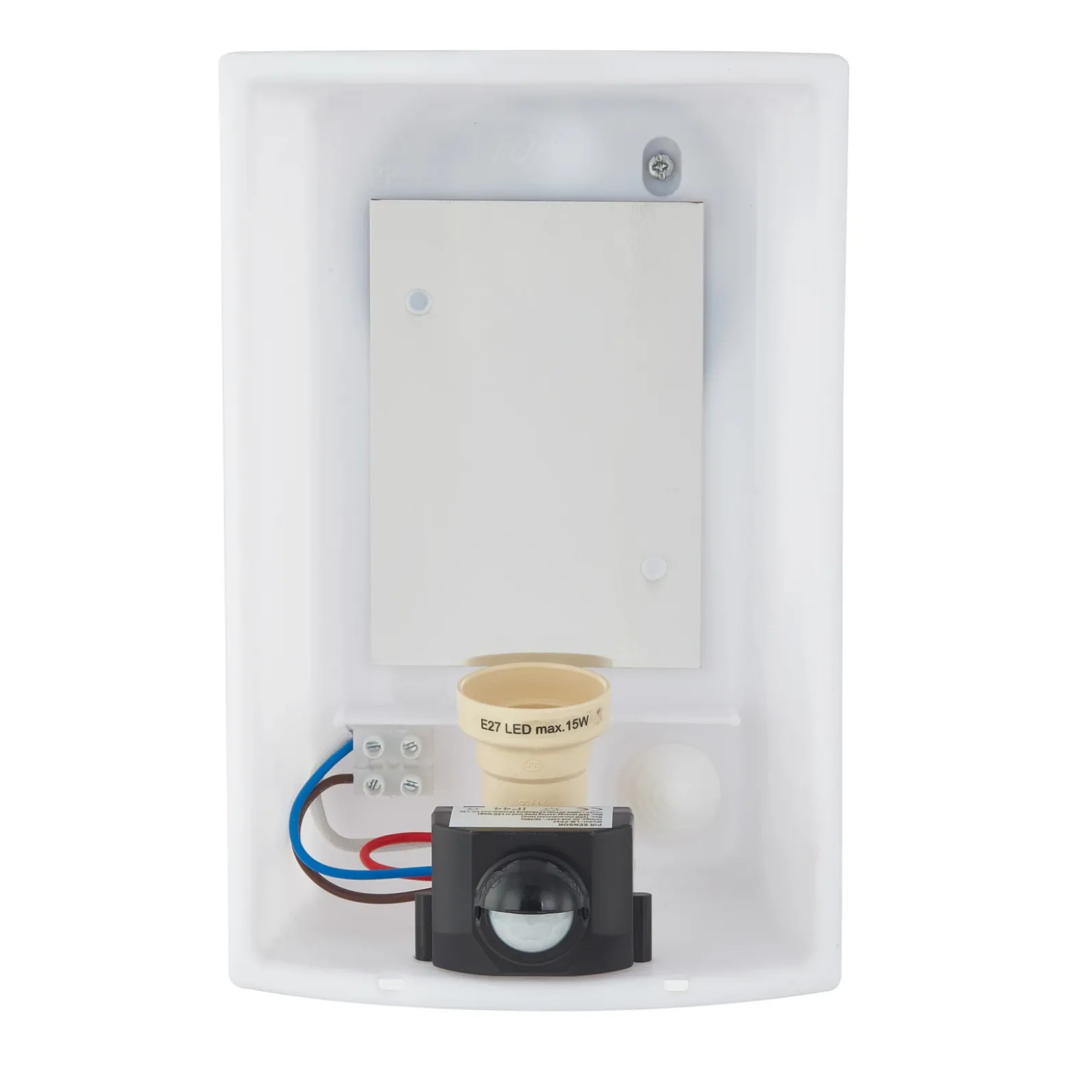 Aplique para exterior Lindby Vimal, sensor, E27, 26 cm, aluminio