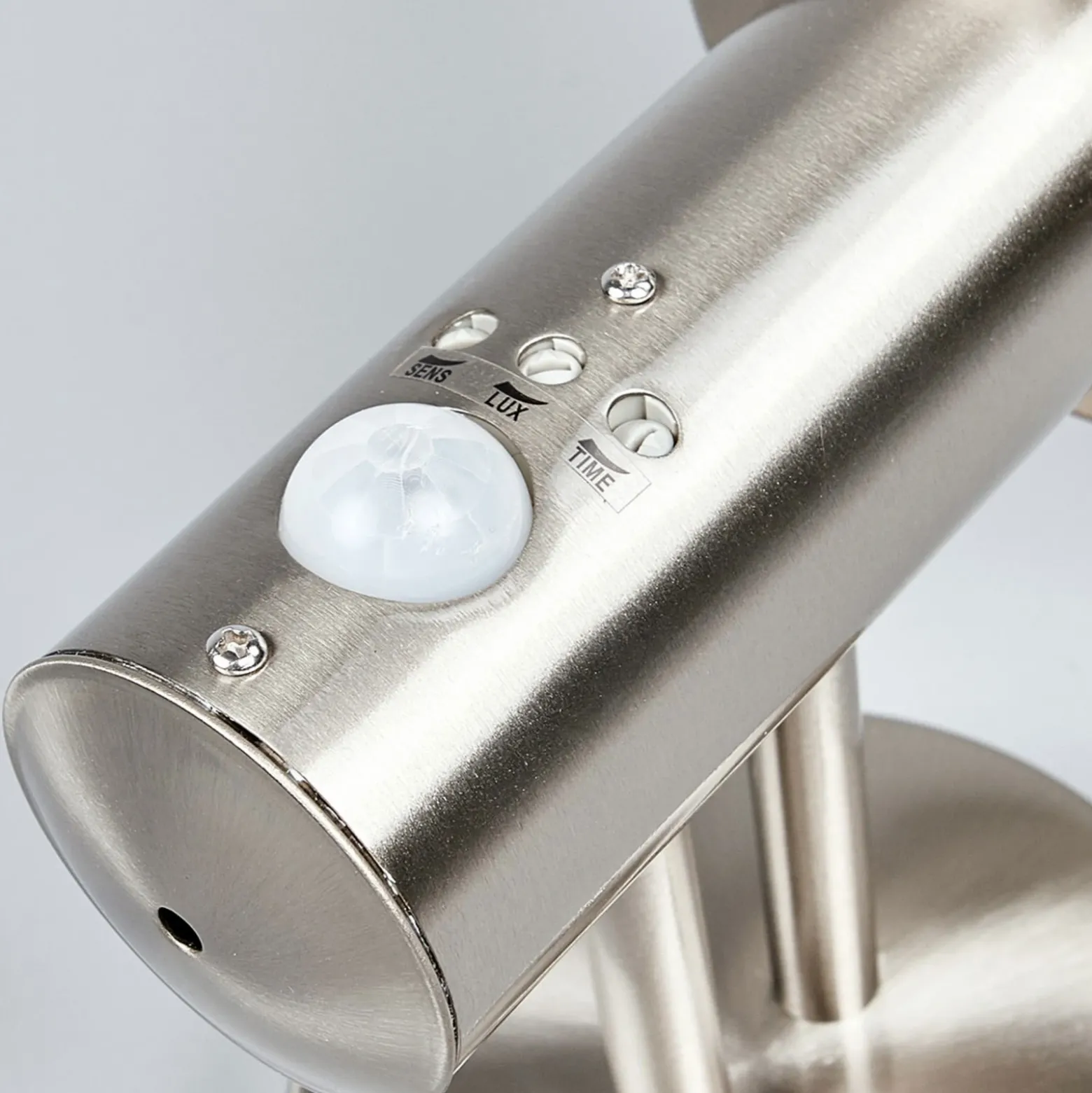 Aplique para exterior Lindby «Nada», acero inoxidable, cristal, sensor, E27