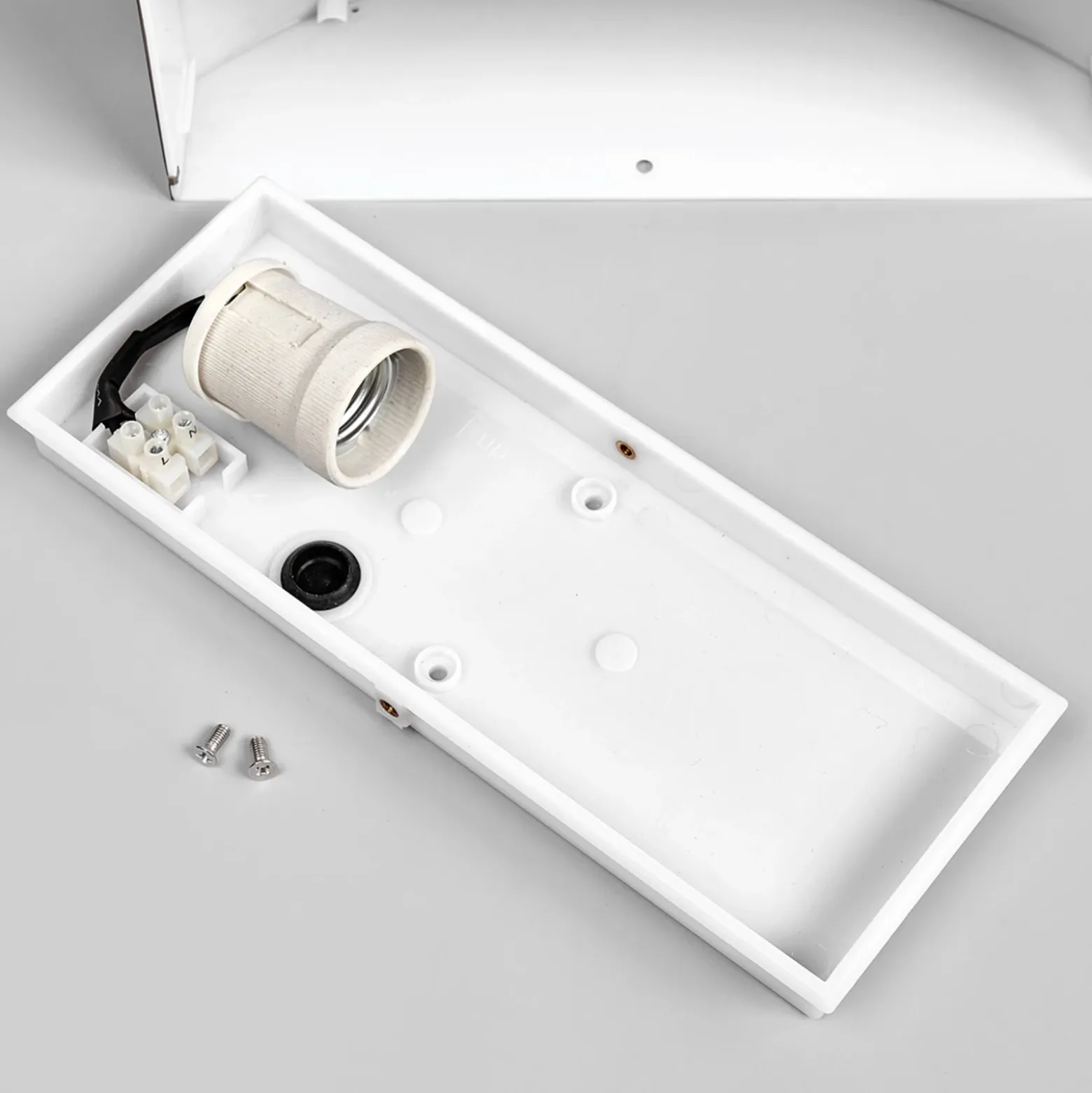 Aplique para exterior Lindby «Raja», 25 cm de ancho, acero inoxidable, IP44, E27