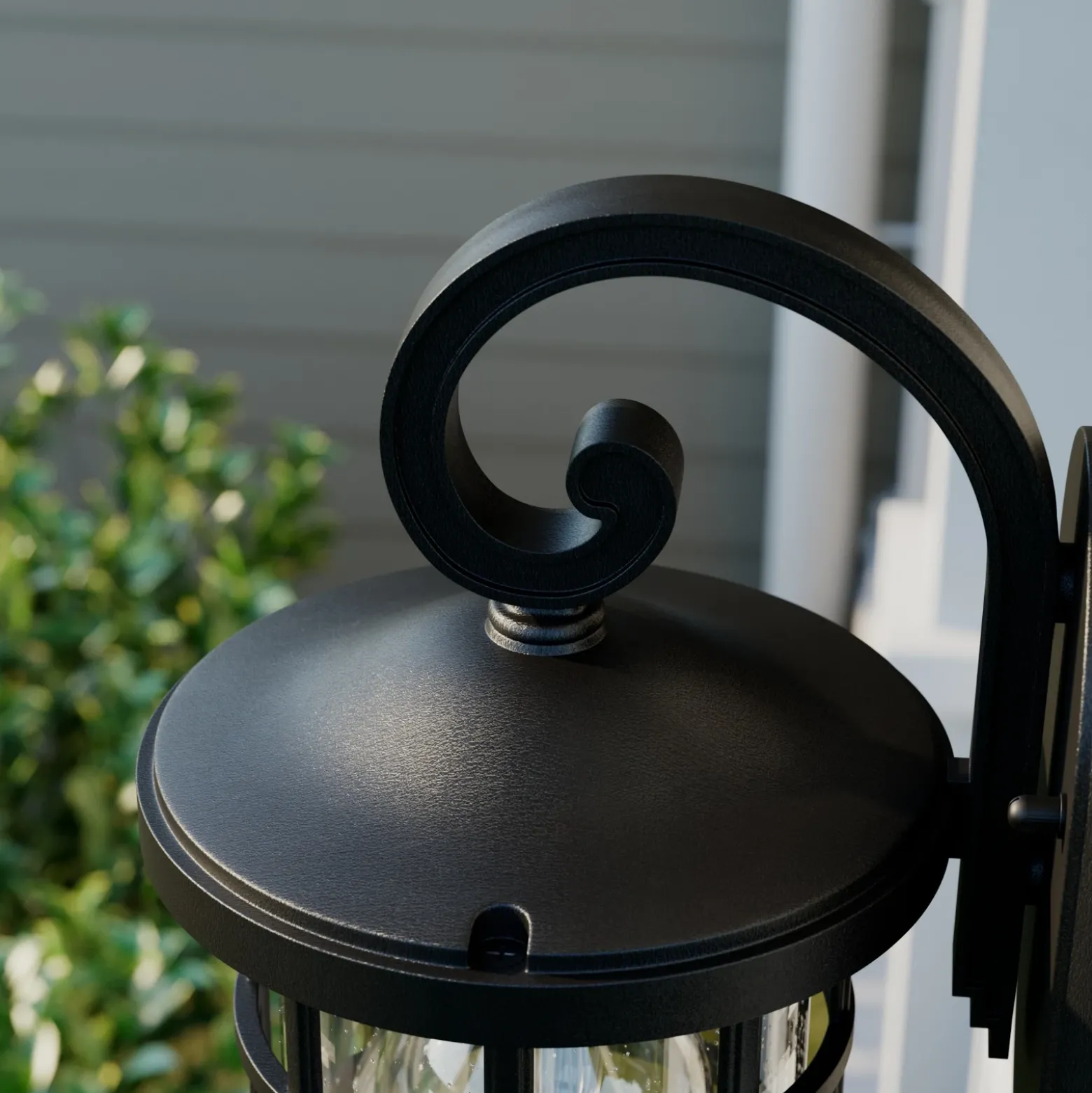 Aplique para exterior Lindby Ankea, negro, altura 28 cm, IP23, E27