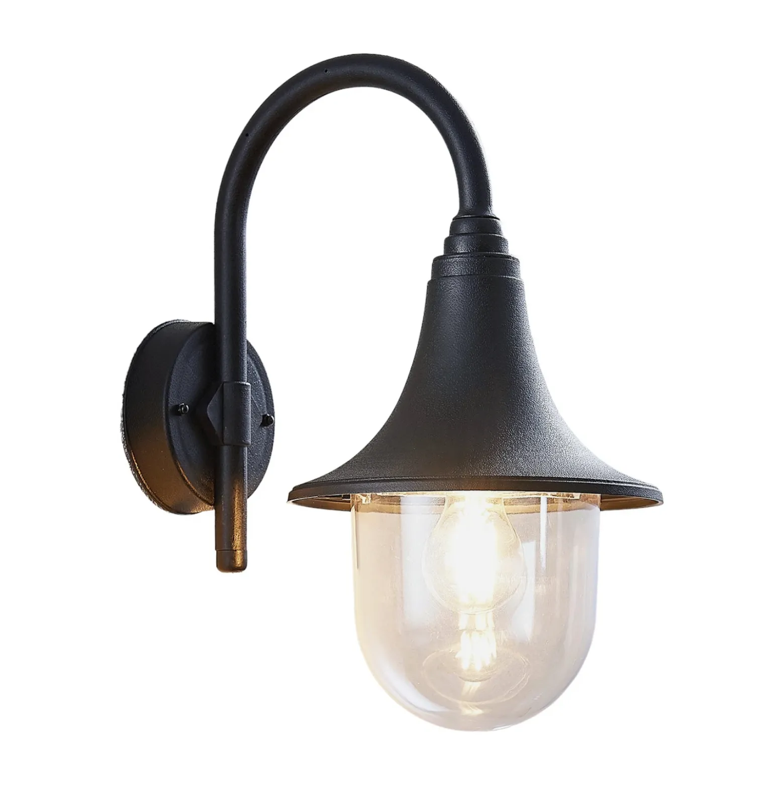 Aplique para exterior Lindby Nalevi, 41 cm, resistente al agua salada, E27, IP44