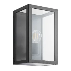 Aplique para exterior Lindby Giavanna, 28 cm, antracita, IP44, E27