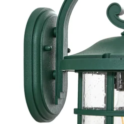 Aplique para exterior Lindby Ankea, verde, altura 37 cm, IP23, E27