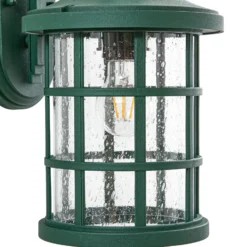 Aplique para exterior Lindby Ankea, verde, altura 37 cm, IP23, E27