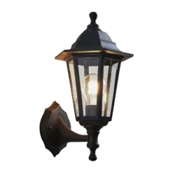 Aplique para exterior Lindby Nane, farol, resistente al agua salada, E27