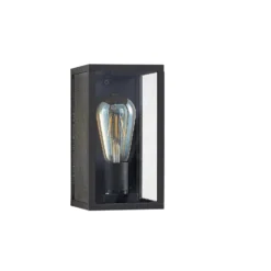 Aplique para exterior Lindby Filimon, antracita, 22 cm, IP44, E27
