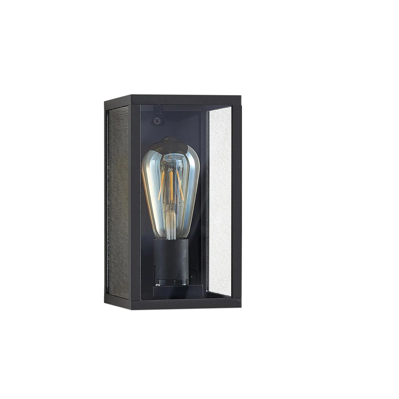 Aplique para exterior Lindby Filimon, antracita, 22 cm, IP44, E27