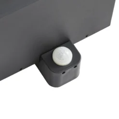 Aplique para exterior Lindby Peldar, antracita/transparente, 26 cm, sensor