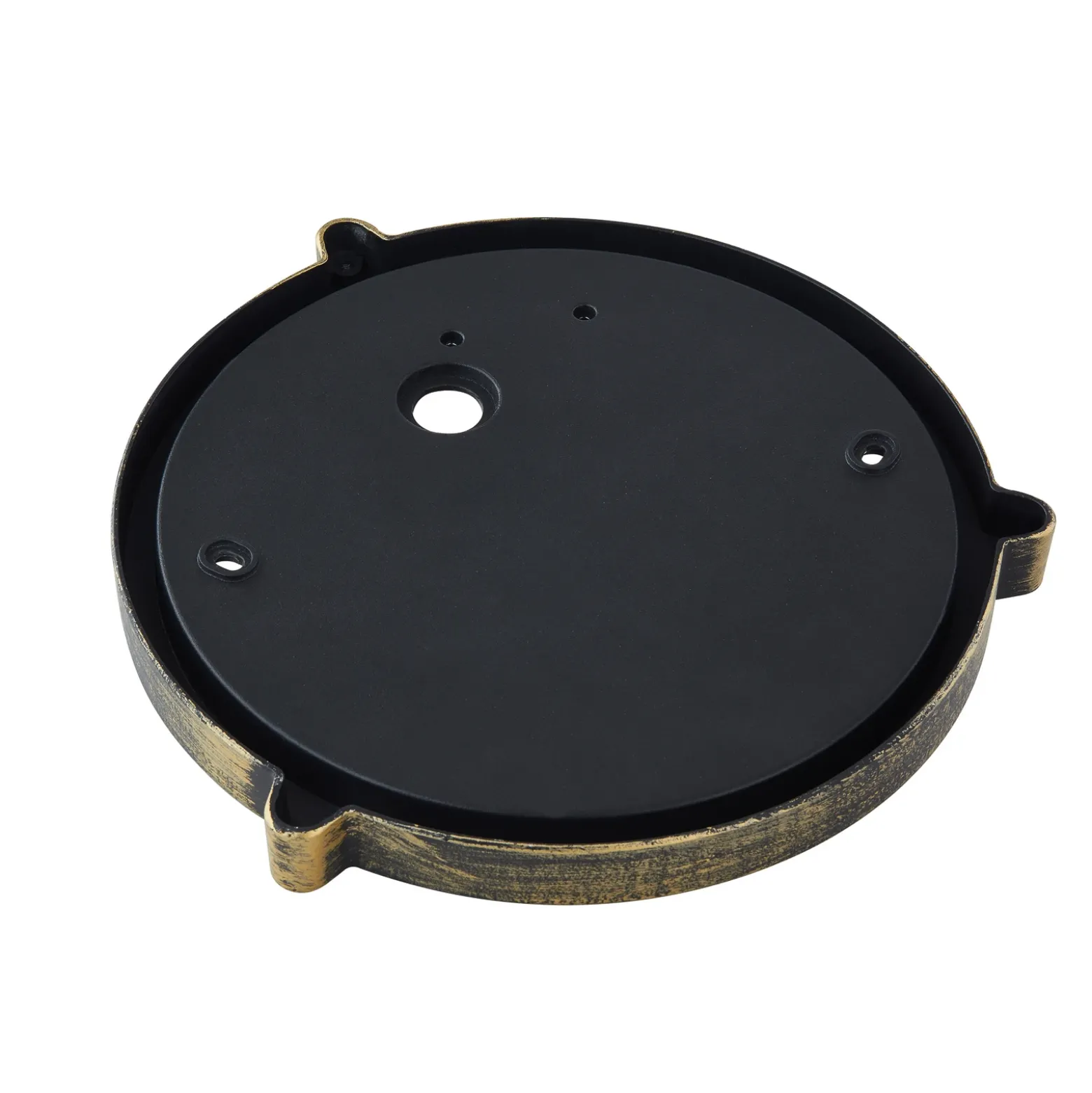 Aplique para exterior Lindby Daaje, dorado, Ø 26 cm, aluminio