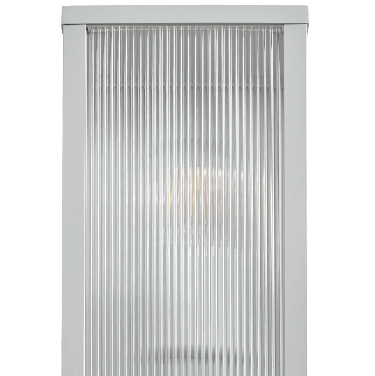 Aplique para exterior Lindby Peldar, gris claro/estriado, 26 cm, IP44