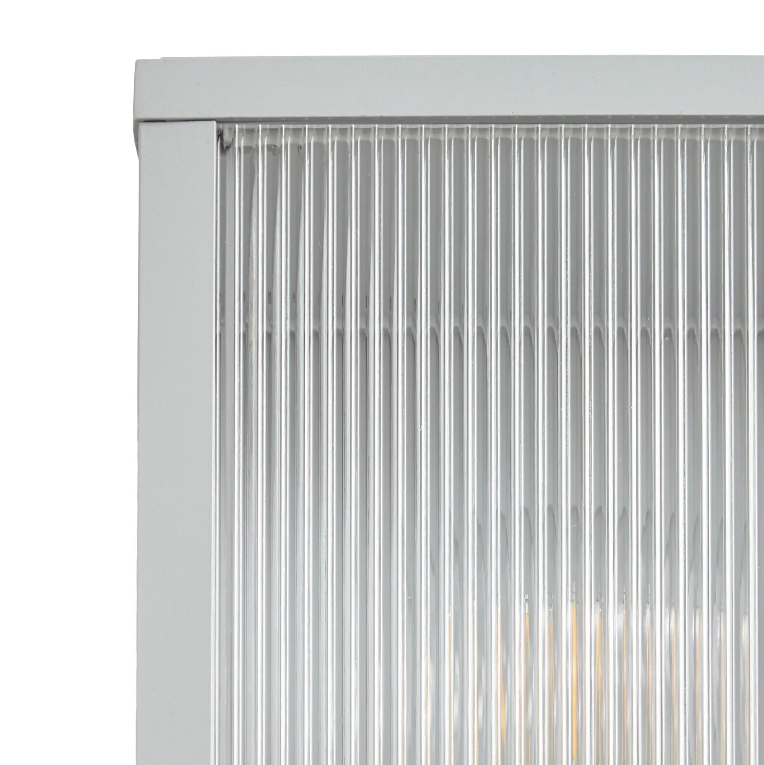 Aplique para exterior Lindby Peldar, gris claro/estriado, 26 cm, IP44
