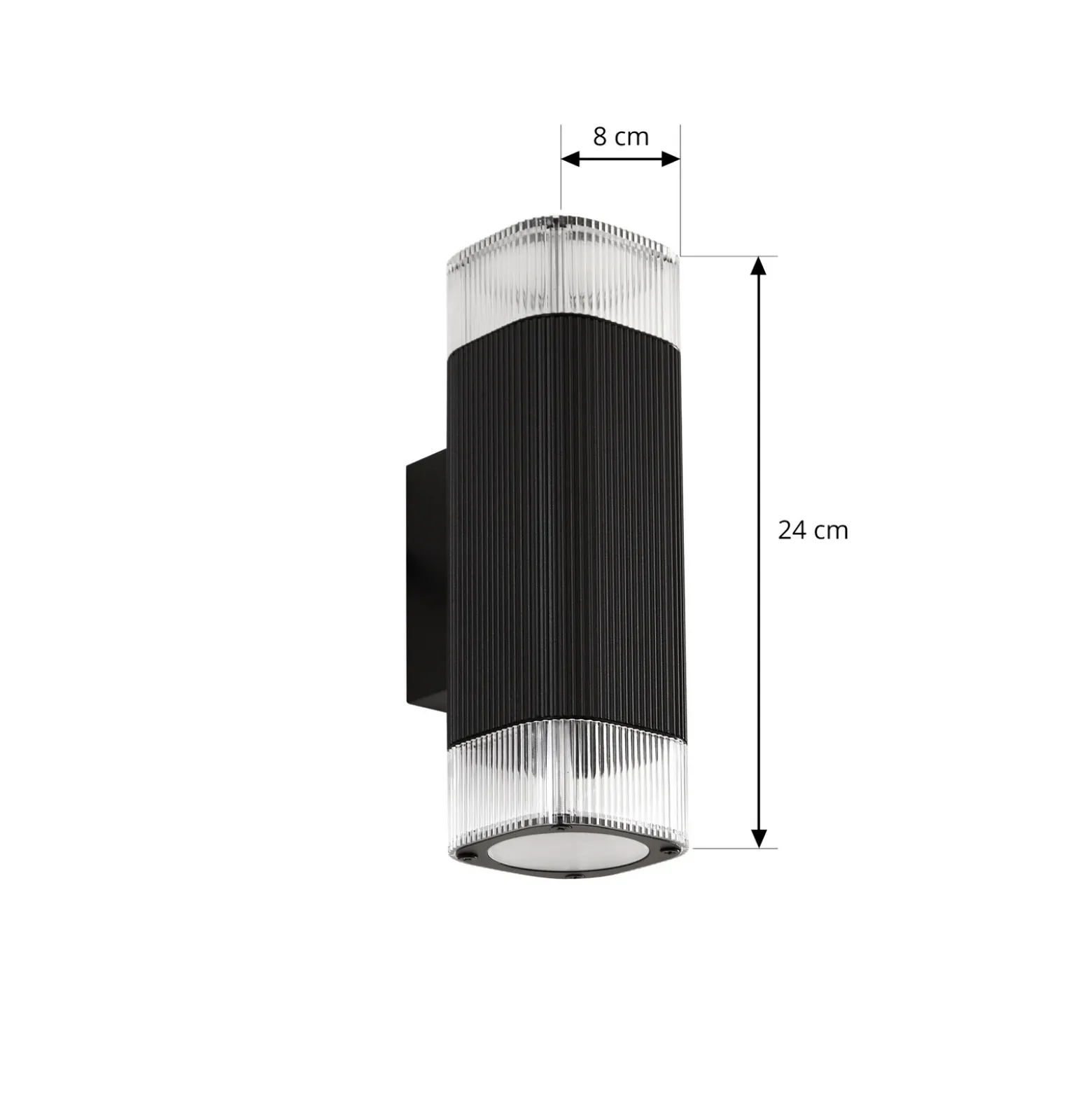 Aplique para exterior Lindby Halvar, negra, 24 cm, 2 x GU10, IP65