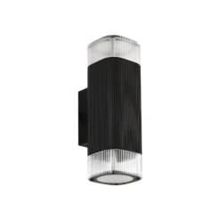 Aplique para exterior Lindby Halvar, negra, 24 cm, 2 x GU10, IP65